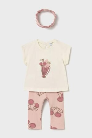 1750-37-V26 CONJUNTO 3 PEÇAS COM BANDOLETE BEBÉ MAYORAL