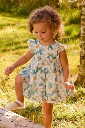 1910-73-V26 VESTIDO CERIMÓNIA FLORES BEBÉ MAYORAL